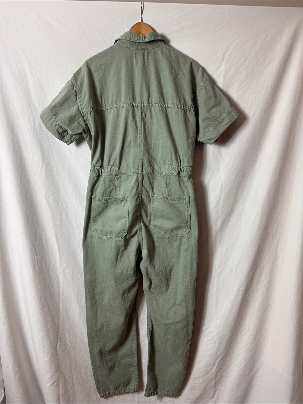We The Free Utility Short-Sleeve Jumpsuit in Sage Green - Picture 3 of 4